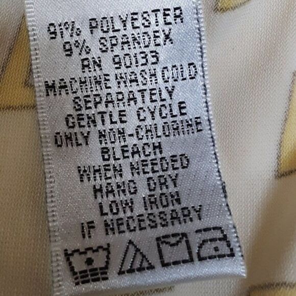 Linea By Louis Dell’Olio Yellow Brown Black Motif V-neck Blouse 2X - Picture 7 of 11